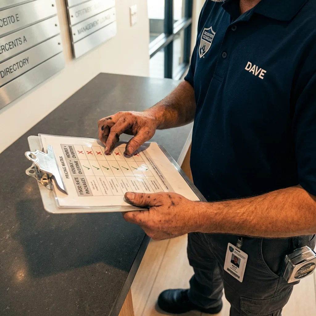 Cost comparison table showing flat rate structure versus hidden hourly overtime charges in Grand Terrace apartment moving.